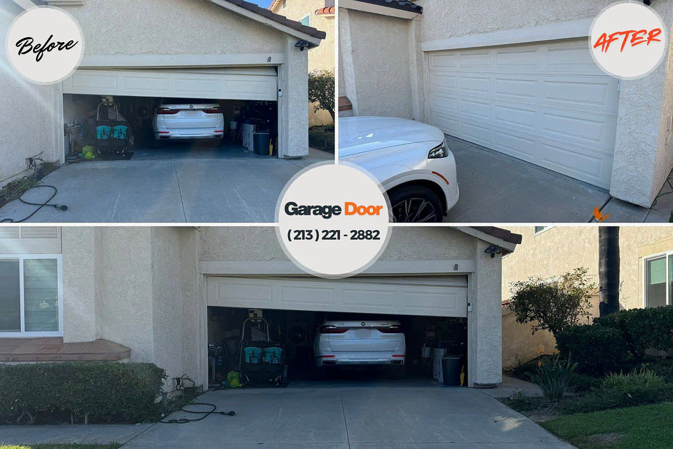 Before and after: garage door repair Queen Creek, AZ